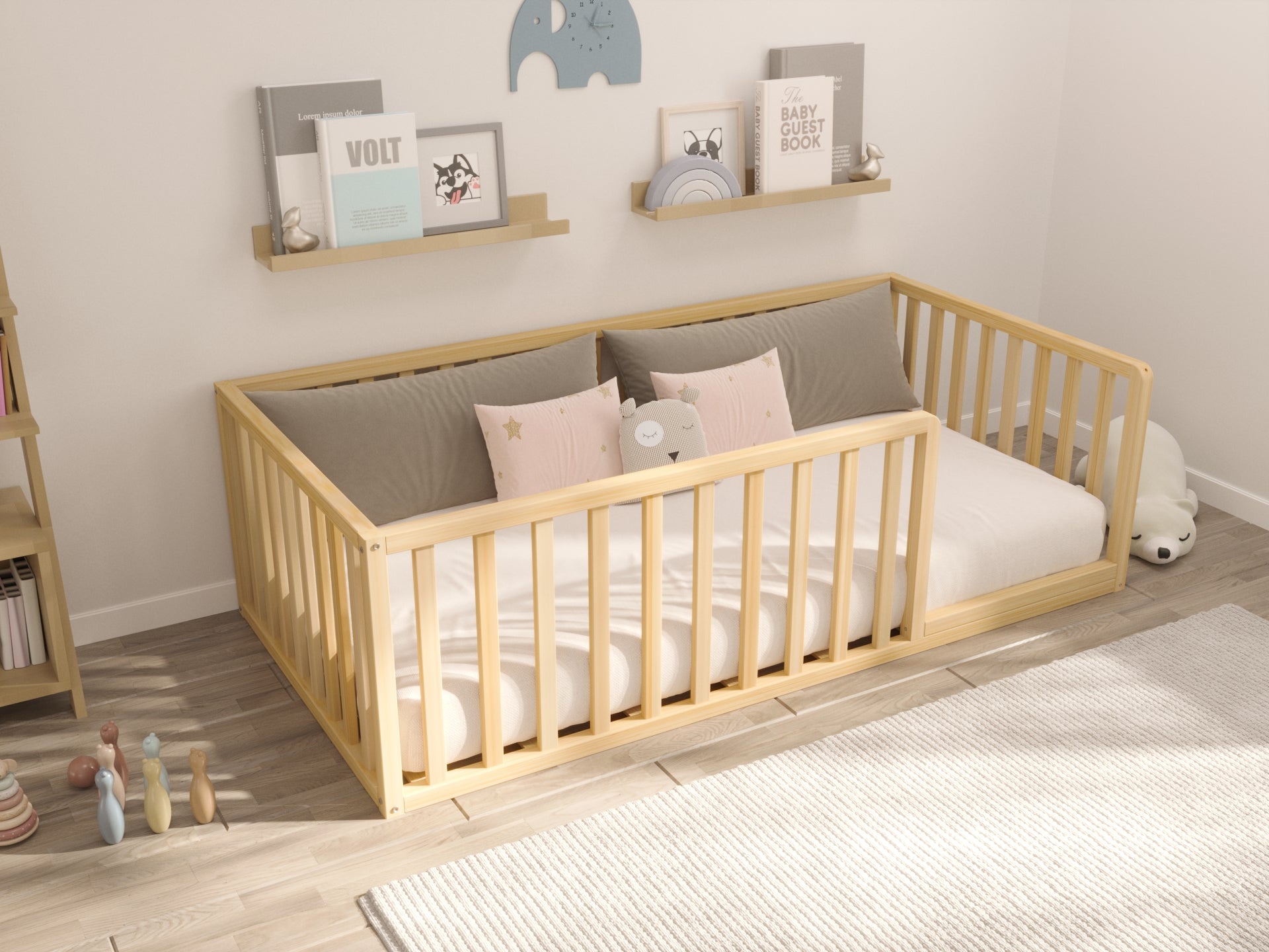 Romeo - Prism Floor Bed & Curved Edges