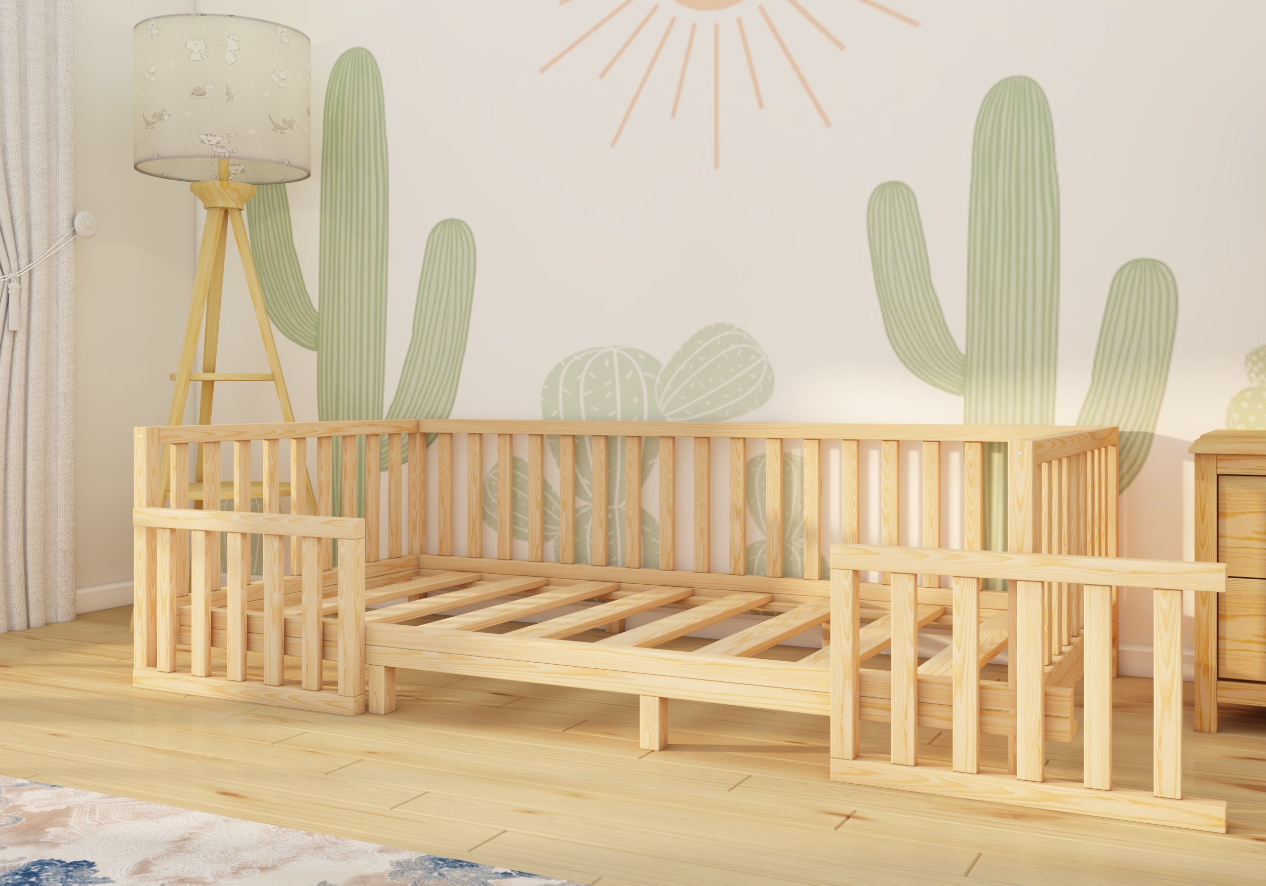 Rhys - Removable Prism Low Maxi Bed (Bed to Daybed)